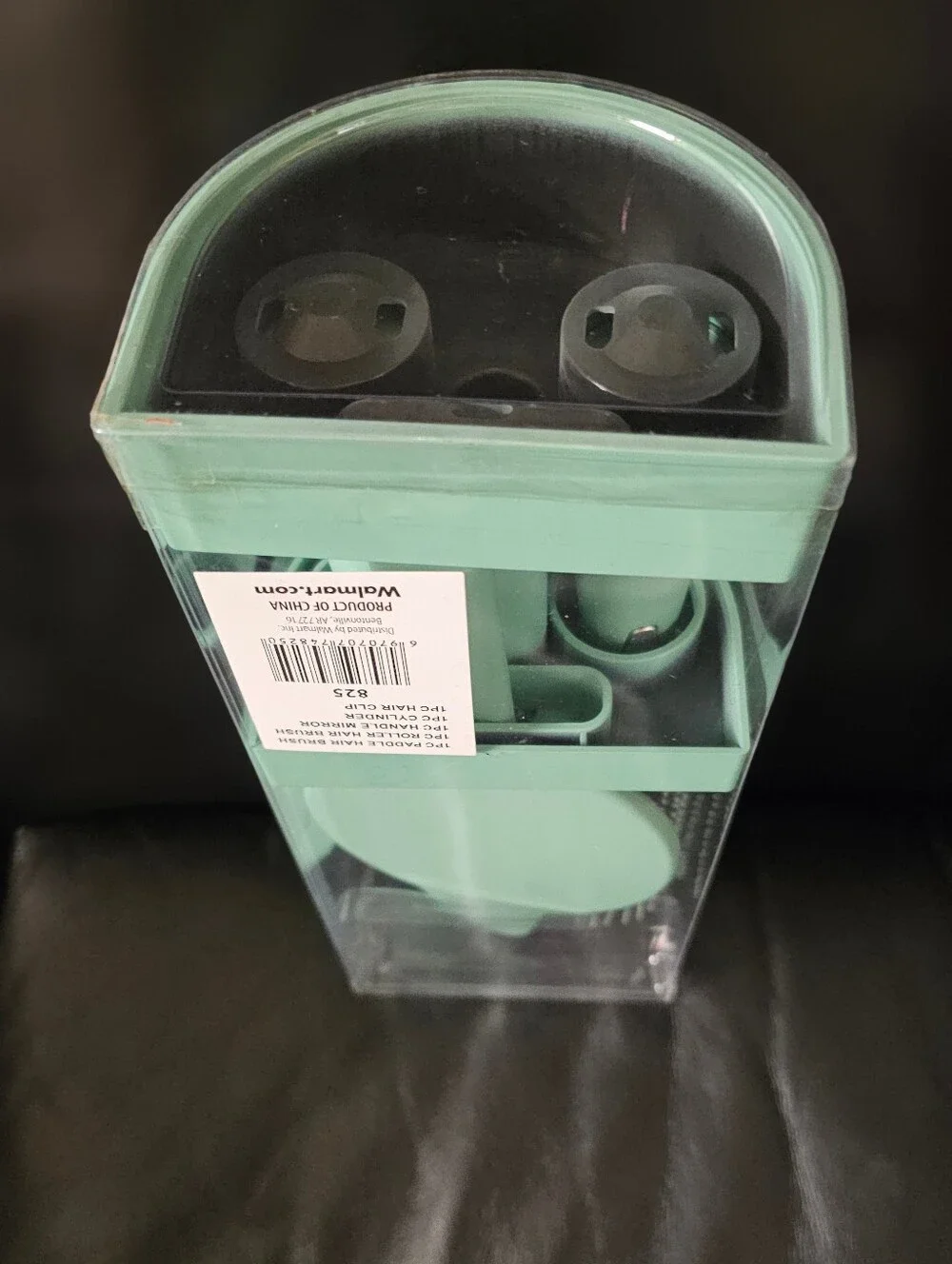 Professional Quality 5-Piece Hair Gift Set Mint Green Brush Mirror Clip NWT